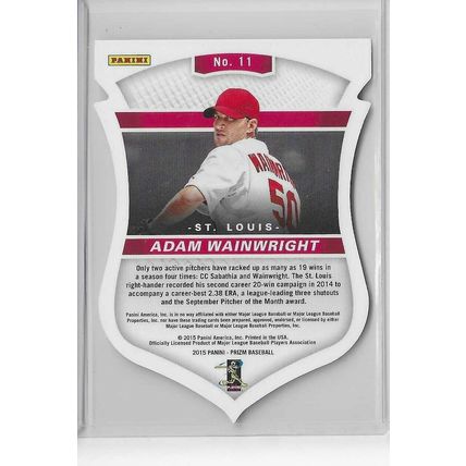 2015 Panini Prizm Diamond Marshals #11 Adam Wainwright #2