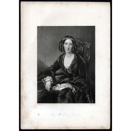HONOURABLE MRS HENRY BAILLIE 1844 Egleton - William Fisher ANTIQUE ETCHING