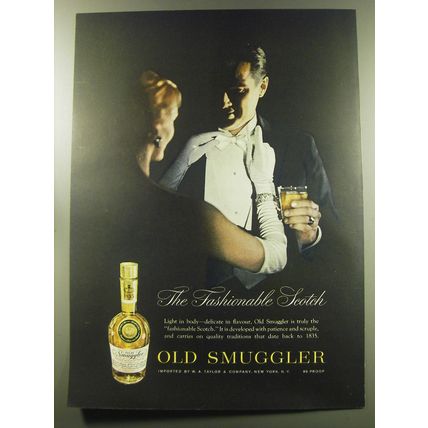 1960 Old Smuggler Scotch Ad - The fashionable scotch