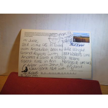 CAMPING WITH MOSQUITO, American humour, used USA postcard 2002 pm =