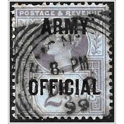 1896 Stamps Overprinted "ARMY OFFICIAL" - 2½d Used purple(as picture Toning) C2
