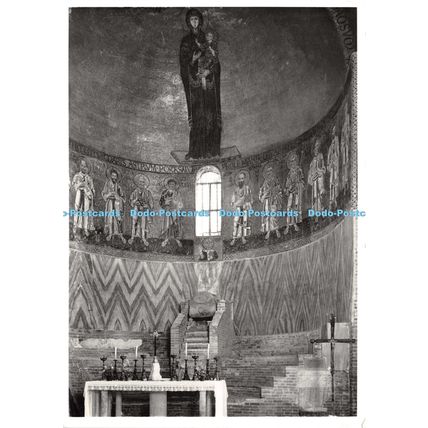 D025392 Venezia. Torcello. Cattedrale. Interno. La sedia di Attila il mosaico de