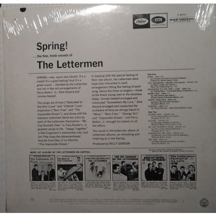 The Lettermen : Spring! Vinyl LP- SEALED Georgy Girl, Happy Together, Born Free