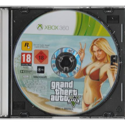 GRAND THEFT AUTO 5 (XBOX 360 ) - NO ORIGINAL BOX - 2 DISCS