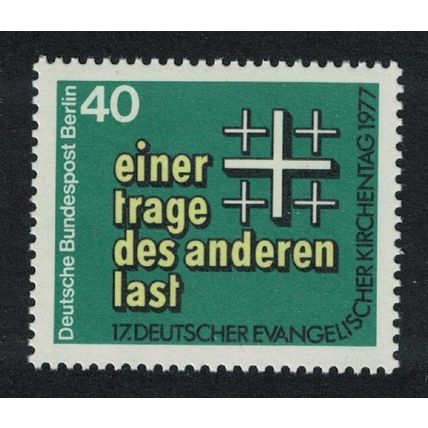 Berlin 17th Evangelical Churches Day 1977 MNH SG#B532