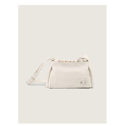 Ladies' Pleated Cloud Bag Small Classy Crossbody Purse White