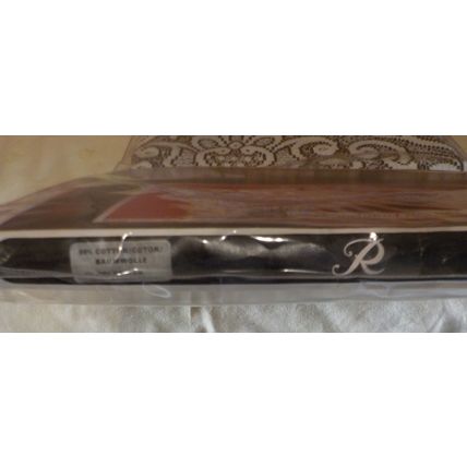 Vintage Nottingham Lace Tablecloth - Brown & White (52in x 52in) - NEW & SEALED