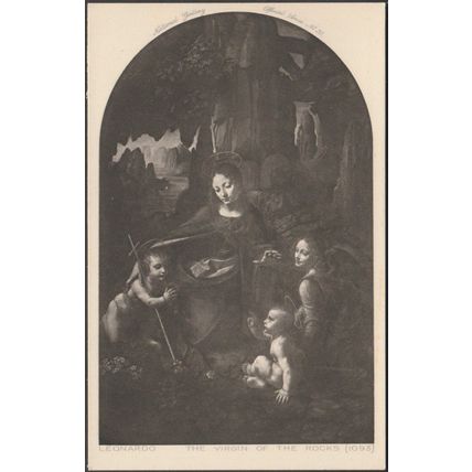Leonardo Da Vinci - The Virgin of the Rocks, c.1920 - National Gallery Postcard