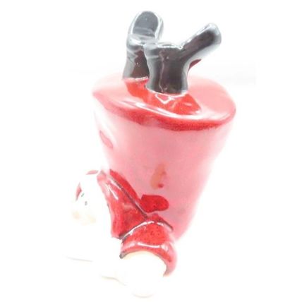 Ceramic Santa with Legs in the Air 12 CM Festive Christmas Decoration Jesus