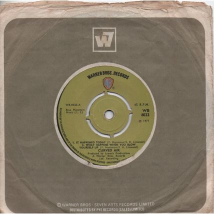 Curved Air - It happened today 1971 3 track 7" single vinyl record WB8023