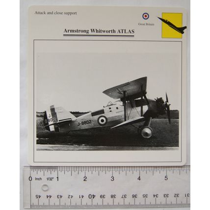 Armstrong Whitworth Atlas - GB - Attack & Close Support - Collectors Club Card