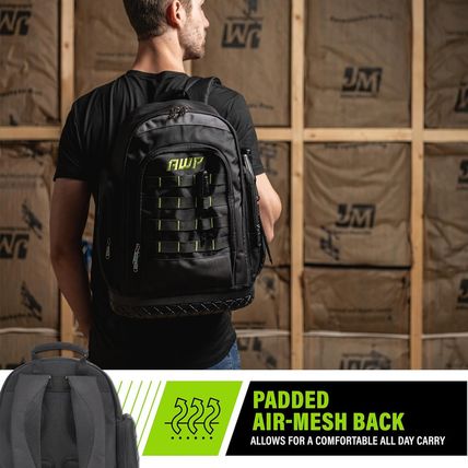 AWP Extreme Tool Backpack | Rugged Polyester Jobsite Backpack with Waterproof Mo