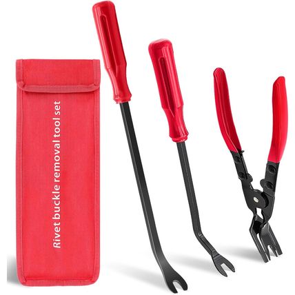 3 Pcs Clip Remover Tool, Clip Pliers Set Fastener Removal Tool , Auto Trim Remov