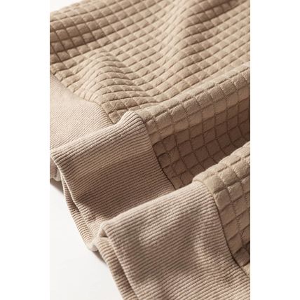 Parchment Leopard Quilted Patchwork Crew Neck Sweatshirt