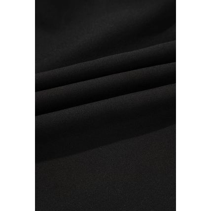 Black Crossed Waist Tiered Flowy Shorts