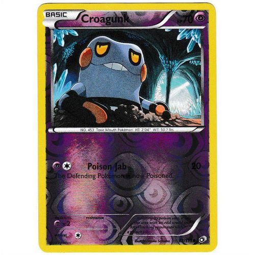 Pokemon B&W Legendary Treasures - #62/113 - Croagunk Rev Holo