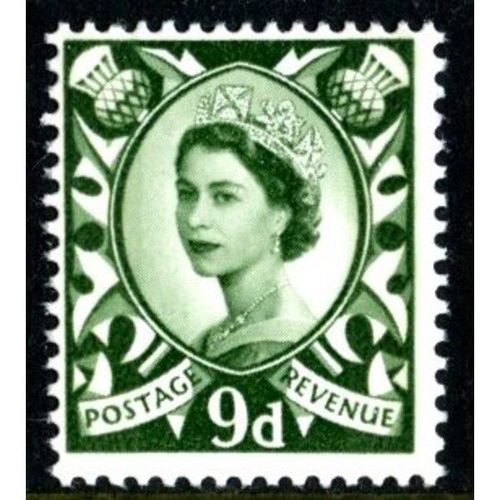 Great Britain 1967 Scotland 9d Bronze Green Unmounted Mint NHM SG S4 Sc 4 stamp