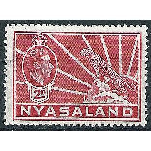 Nyasaland 1942 SG133a 2d Carmine Mounted Mint .....