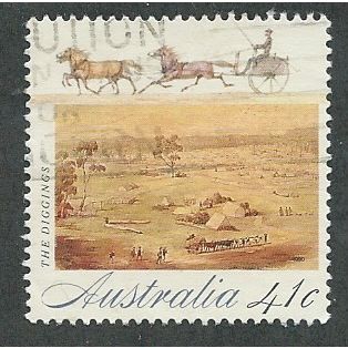 AUS 1990 41c 'COLONIAL DEVELOPMENT- THE DIGGINGS' FINE USED (EBID42-659)