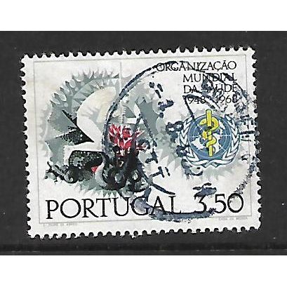 PORTUGAL 1968 ANNIV W.H.O 3e.50 VICTORY OVER DISEASE SG 1344 FINE USED