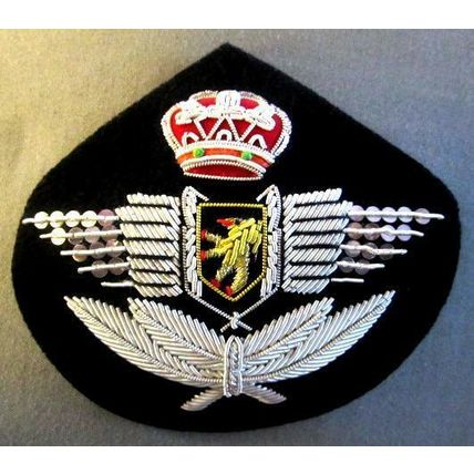 BELGIUM AIR FORCE WARRANT OFFICER HAT BADGE WWI WWII ERA NEW HAND EMBROIDERED