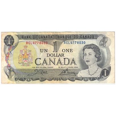 BANK OF CANADA ONE DOLLAR banknote BCL4778030 (1986)