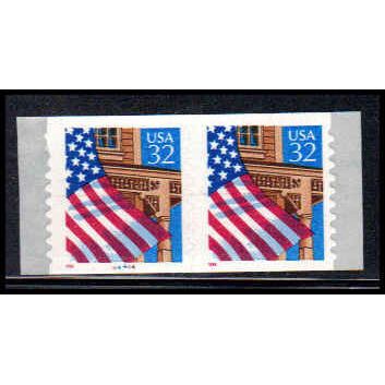 2915A 32c U.S. Flag Over Porch Fine MNH CNP Left 44444 10x10 PA1743