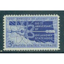 1092 3c Oklahoma Fine MNH MA0187