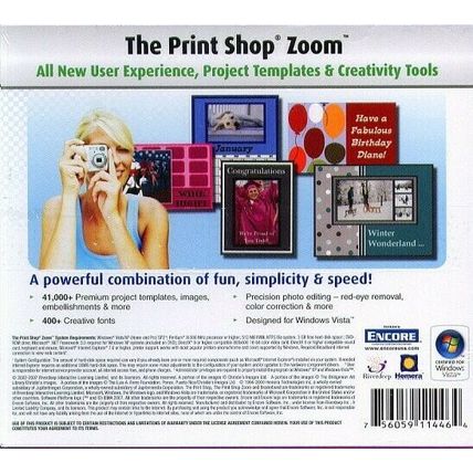 the Print Shop ZOOM DVD-ROM for XP/Vista - NEW DVD in SLEEVE