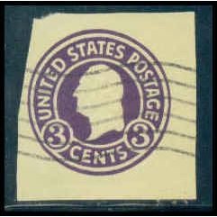 Used U437b 2c George Washington Fine Cut Square WA3031