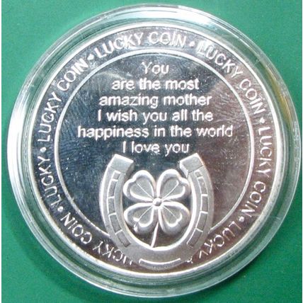 Mother's Day. Casino Card Guard, Challenge Coin, Souvenir. Silver Tone. 46.