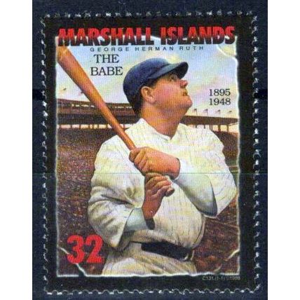 ZAYIX Marshall Islands 665 MNH George Herman Babe Ruth Baseball 100323S151M