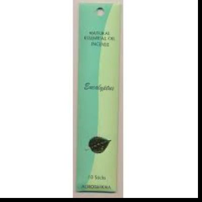 Eucalyptus, Auroshikha Natural Essential Oil Incense, 10 Stick Pack