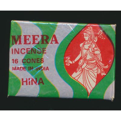 Hina, Meera Incense, 32 Cone Bundle (Two Boxes)