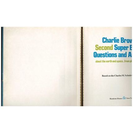 Charlie Brown's Second Super Book of Questions and Answers 1977 HB FREE Shipping