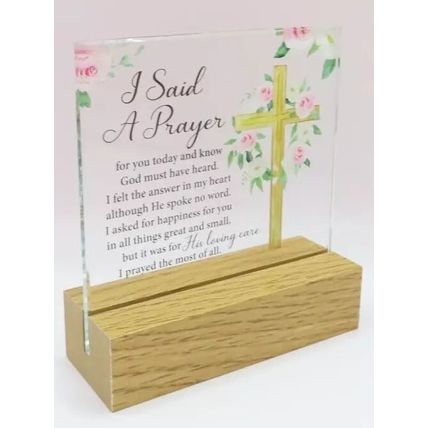 I Said A Prayer Freestanding Ornament with Sentimental Verse 11 CM Gift