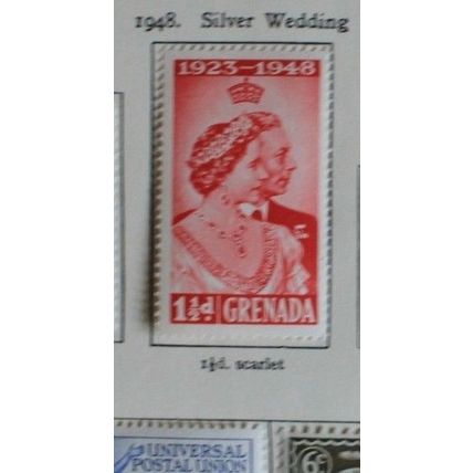 GRENADA.KGVI 1948 ROYAL SILVER WEDDING SG 166-167 Mounted Mint (10/- is LMM).