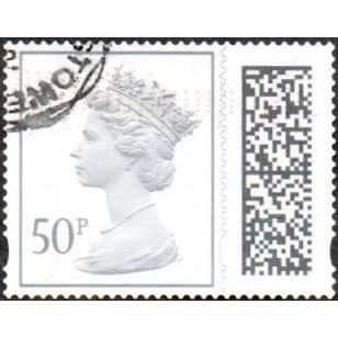 2022 Machin £0-50p Value. M22L QR Code. From Counter Sheet Fine Usedl Off Paper