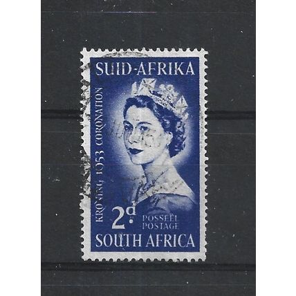 SouthAfrica.1953 Coronation stamp.Fine Used.Aug25b