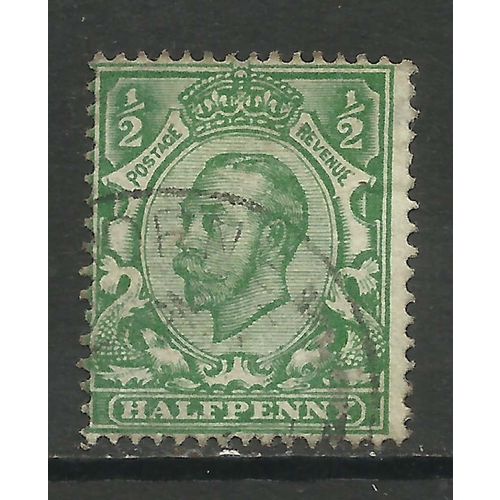 GB 1912 KGV 1/2d Green Wmk 49 SG 339. ( J41 )