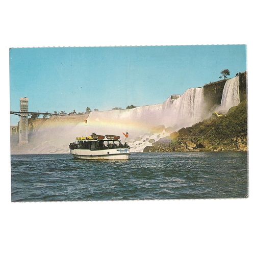 MAID OF THE MIST BOAT, NIAGARA FALLS, ONTARIO, CANADA unused postcard c.1970s =