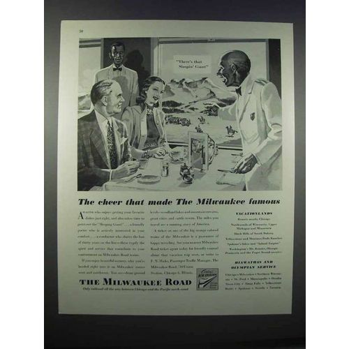 1946 The Milwaukee Road Ad - Cheer Made Famous