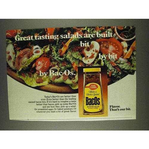 1978 Betty Crocker Bac-Os Ad - Great Tasting Salads