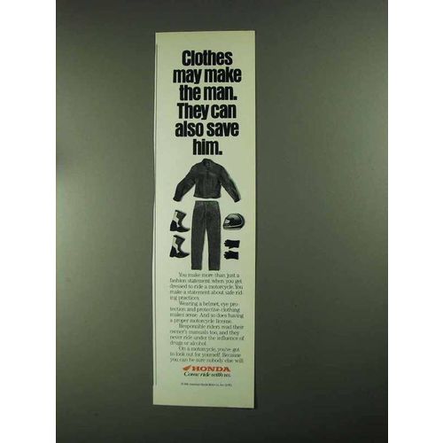 1993 Honda Motorcycles Ad - Clothes May Make the Man