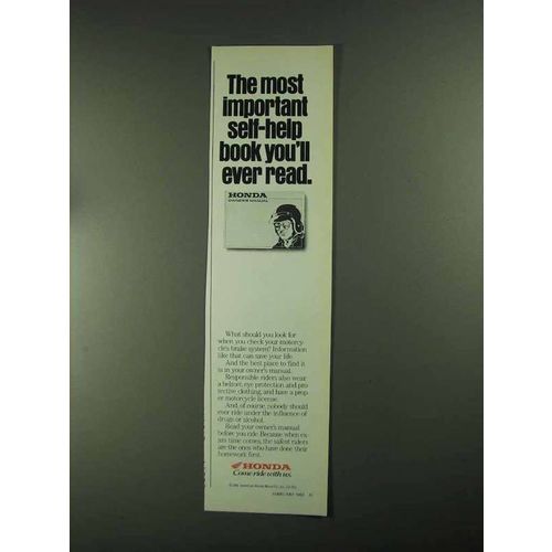 1993 Honda Motorcycles Ad - Important Self-Help book