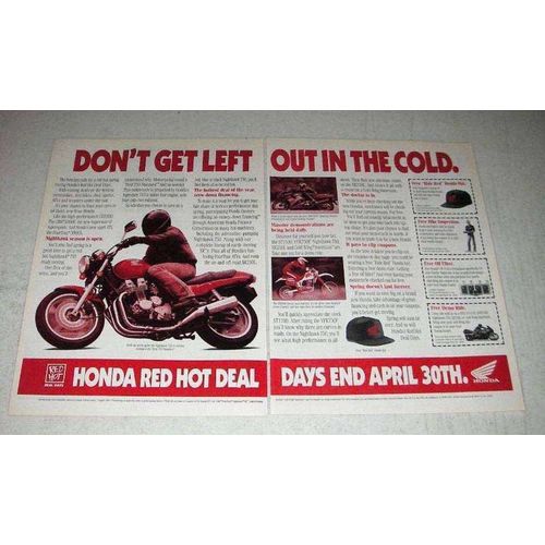 1993 Honda Nighthawk, CBR1000F, XR600R Motorcycle Ad