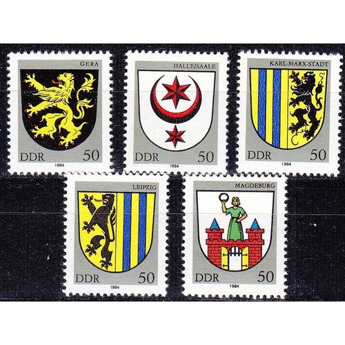 GERMANY DDR [1984] MiNr 2857-61 ( **/mnh ) Wappen