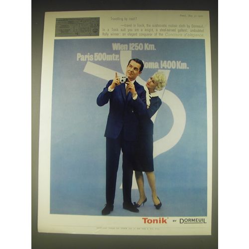 1962 Dormeuil Tonik Suit Ad - Travelling by road?