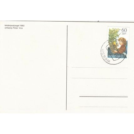 Netherlands 1980 60+30c Kinderpostzegel Maximum Card Unused VGC