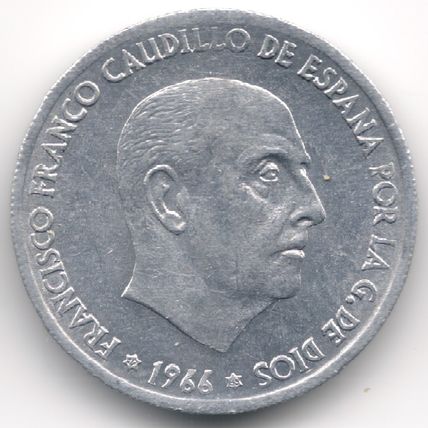 Spain : 50 Centimos 1966 (68)